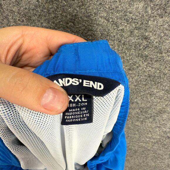 Lands' End Swim Shorts Trunks Boys 2XL Blue Drawstring Lined Pockets Swimwear - Picture 5 of 7